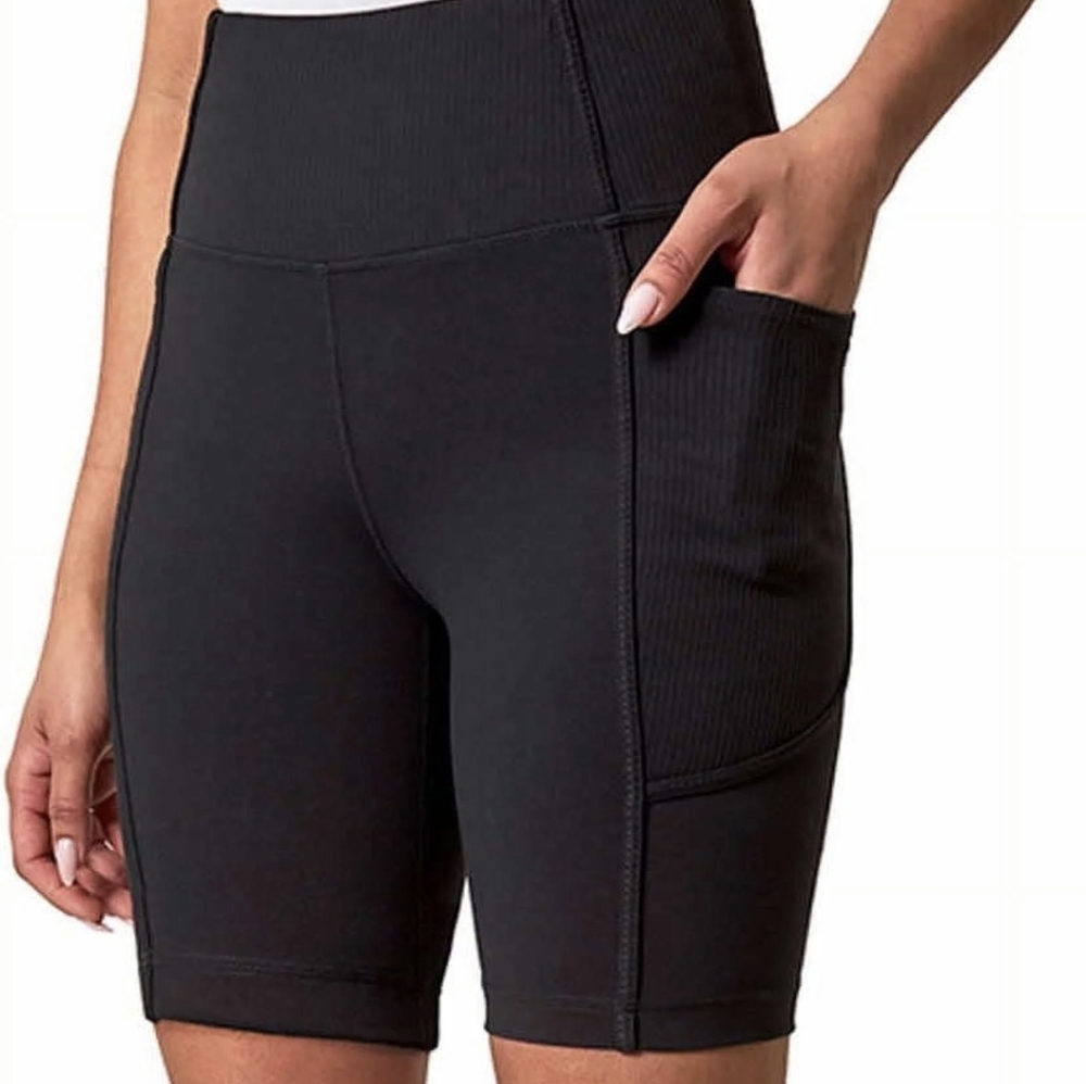 Mondetta Black High-Waisted Bike Shorts - Picture 8 of 9